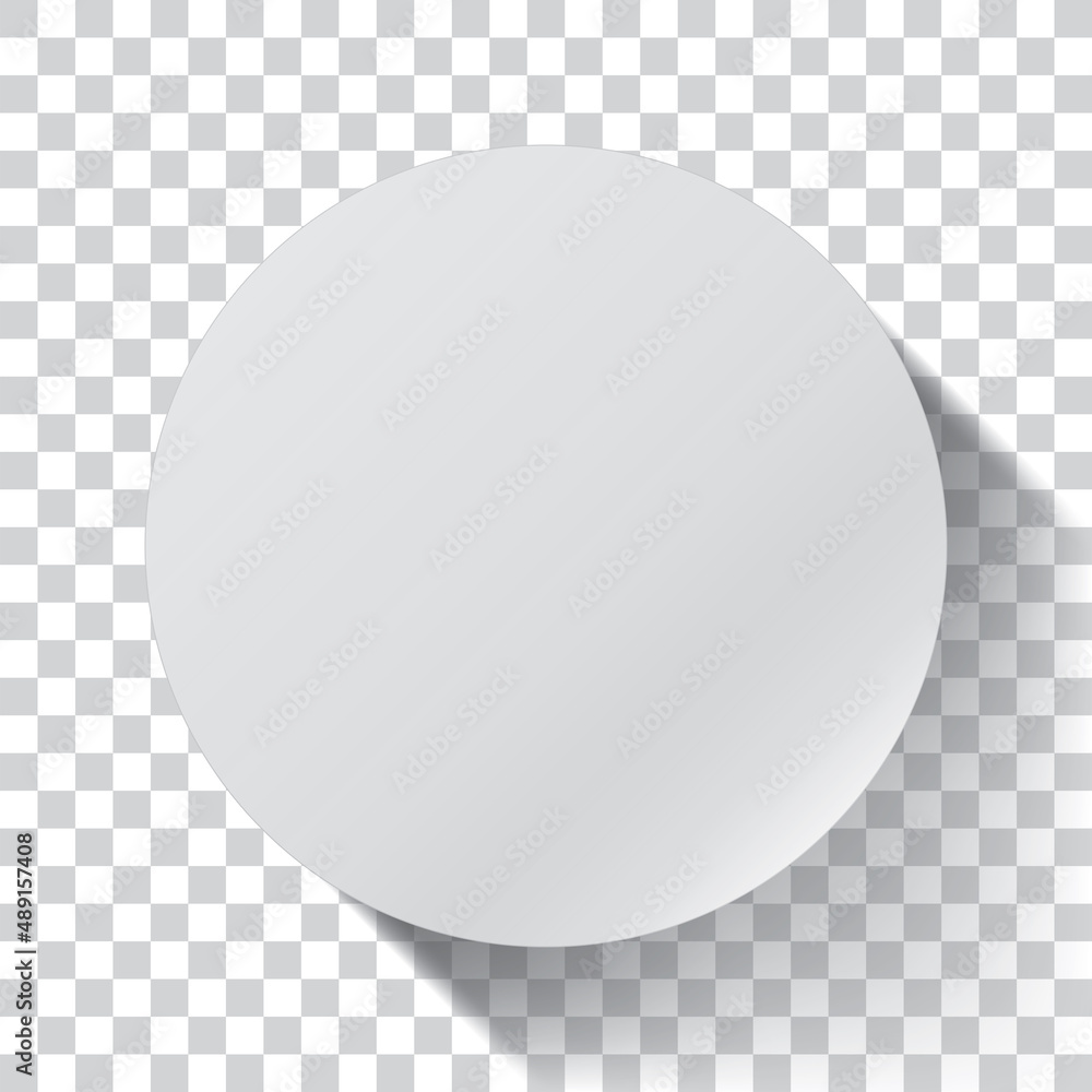 Poster flat gray circle on a transparent background, vector object