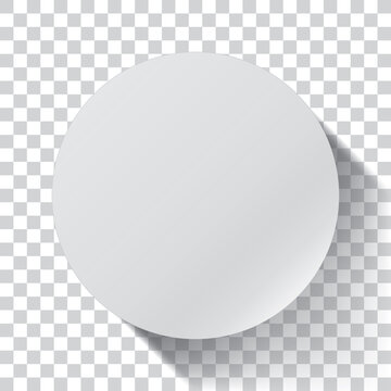 Flat gray circle on a transparent background, vector object