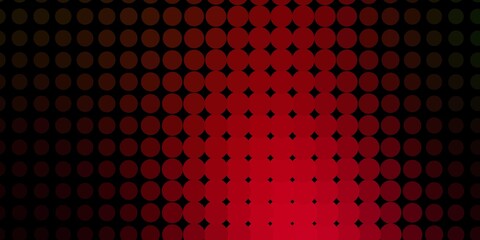 Dark Green, Red vector layout with circle shapes.