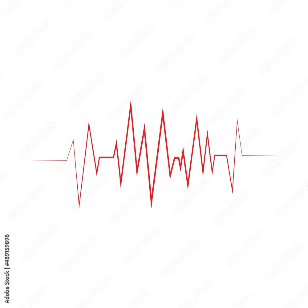 Poster Pulse line ilustration vector template