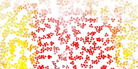 Obraz premium Light red, yellow vector backdrop with chaotic shapes.