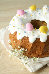 Concept of tasty Easter food, close up