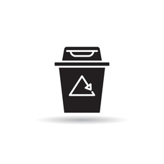 recycle bin icon on white background