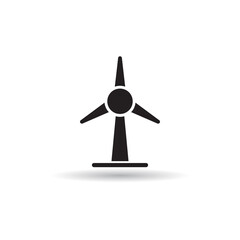 wind turbine icon on white background