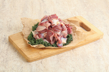 Raw chicken stomach for cooking