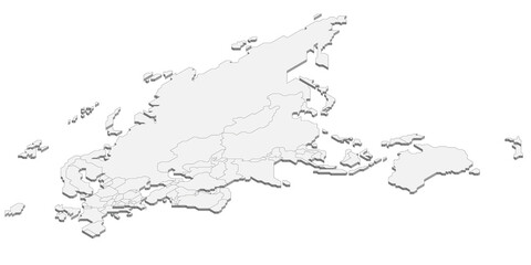 Isometric political map of Australia