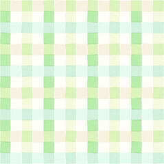 ラフなブロックチェック(グリーン系)