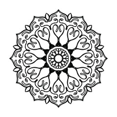 Hand drawn mandala. decoration in ethnic oriental  doodle ornament.