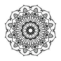 Hand drawn mandala. decoration in ethnic oriental  doodle ornament.
