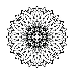 Hand drawn mandala. decoration in ethnic oriental  doodle ornament.