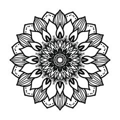 Hand drawn mandala. decoration in ethnic oriental  doodle ornament.