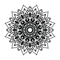 Hand drawn mandala. decoration in ethnic oriental  doodle ornament.