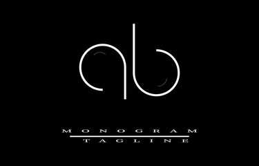 AB or BA MINIMALIST LOGO DESIGN VECTOR ART ILLUSTRATION