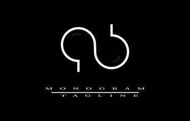 AB or BA MINIMALIST LOGO DESIGN VECTOR ART ILLUSTRATION