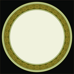 Knot style frame. Size changeable vector illustration.