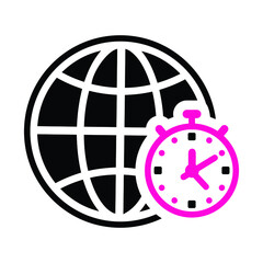 Global, time, zone icon. Editable vector graphics.