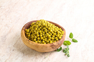 Marinated Green peas in the bowl