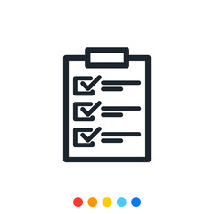 Simple document icon, Vector and Illustration.