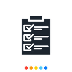 Simple document icon, Vector and Illustration.
