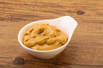 Peanut butter in the bowl