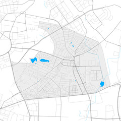 Hohenschönhausen, Berlin, Deutschland high detail vector map