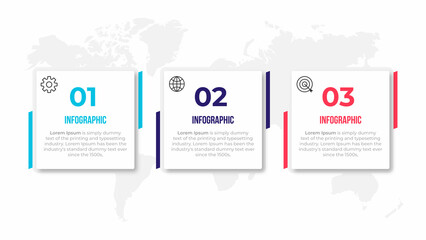 Business infographic template. Thin line design label with icon and 3 options, steps or processes.