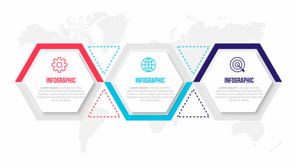 Business infographic template. Thin line design label with icon and 3 options, steps or processes.