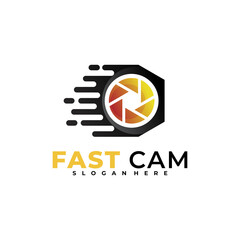 Fototapeta na wymiar shutter cam logo vector design template
