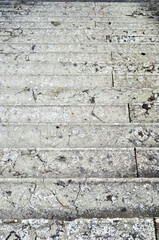 Close Up of Weathered Stone Outdoor Steps 