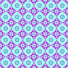 geometric Seamless ornamental color pattern vector in illustration color background