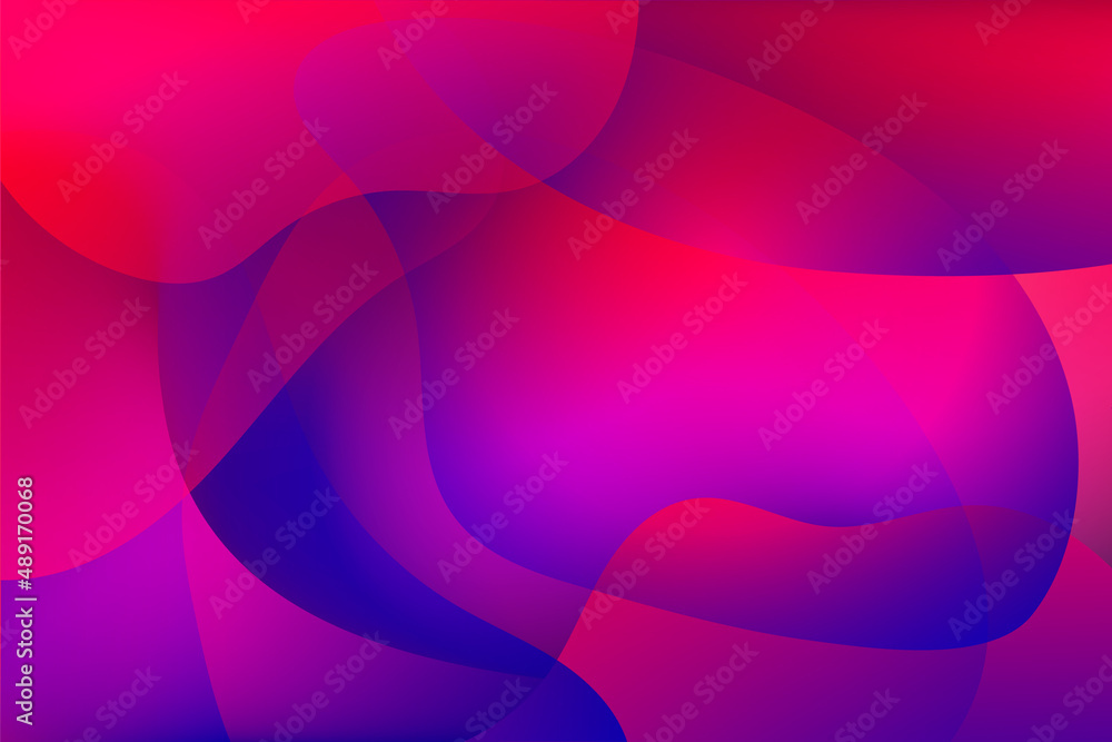 Aufkleber Abstract pink and blue curve gradient shape vector background