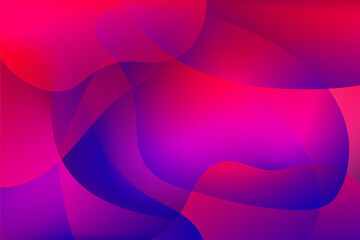 Abstract pink and blue curve gradient shape vector background