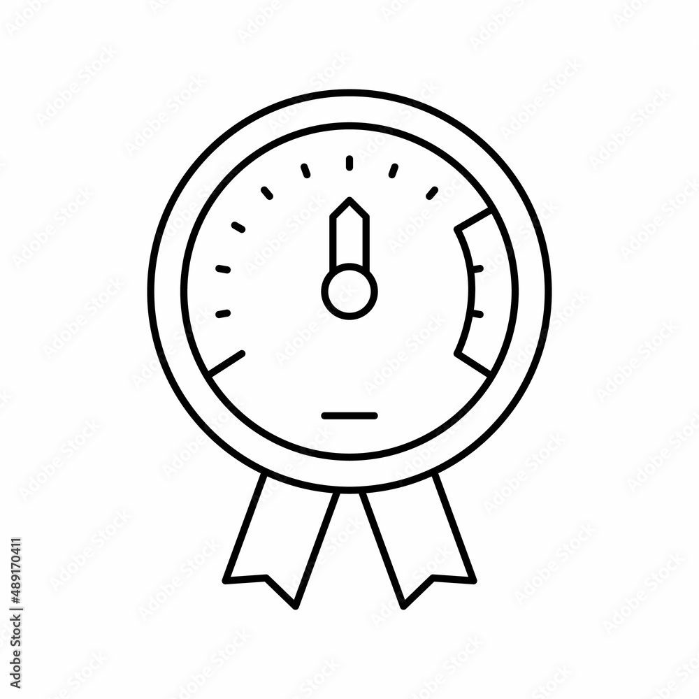 Poster project execution on time line icon vector illustration
