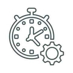 Time, duration, timing outline icon. Line vector design.