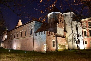 Kraków, zabytkowe centrum miasta, wieczór, Polska, 