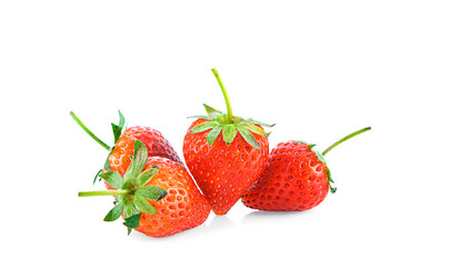 ripe red stawberry on a white,isolated