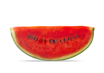 red watermelon slice on a white,isolated