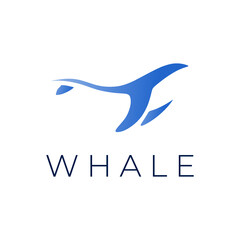 simply whale body vector logo