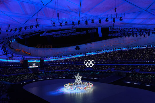 Beijing, China - February 20, 2022: Closing ceremony of the Winter Olympic Games, Beijing 2022...