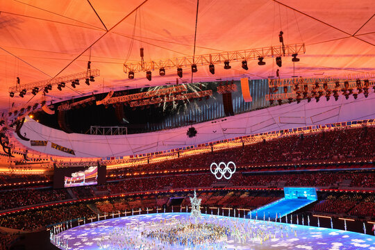 Beijing, China - February 20, 2022: Closing ceremony of the Winter Olympic Games, Beijing 2022...