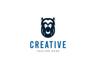 Great Lion Logo Design Template. African Beast Icon Vector
