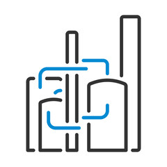 Obraz premium Chemical Plant Icon