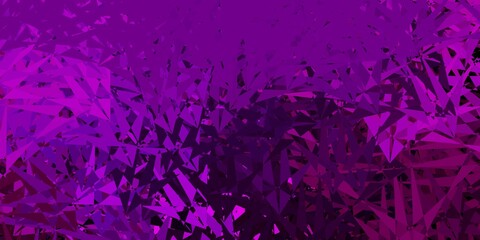 Fototapeta premium Dark pink vector texture with random triangles.