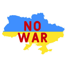 no war in ukraine. Military conflict between Ukraine and Russia. Invasion and military aggression. vector illustration