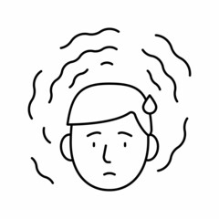 Obraz na płótnie Canvas stress problem line icon vector illustration