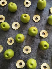 green apples background