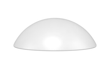 White elegant glossy semi sphere geometric shape for interior decor bright stand 3d template vector