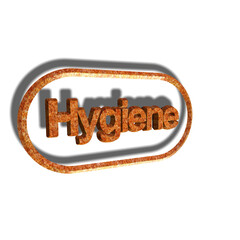 Hygiene - Wort bzw. Text als 3D Illustration, 3D Rendering