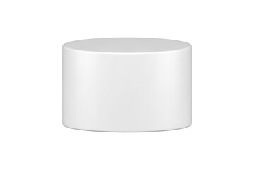 Expensive white luxury vertical cylinder glossy pillar metallic column geometric shape vector