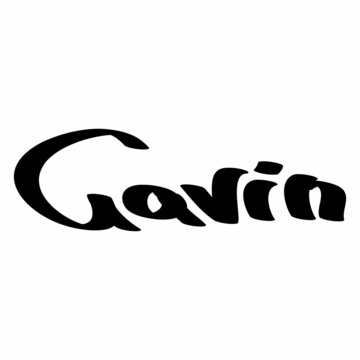 Gavin male name street art design. Graffiti tag Gavin. Vector art.